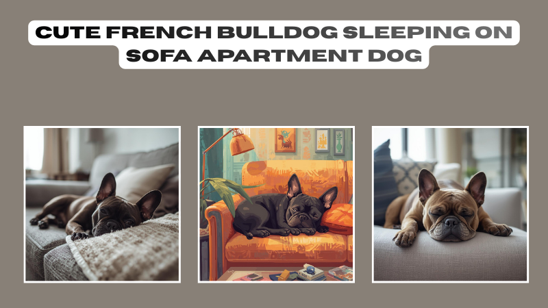 cute french bulldog sleeping on sofa apartment dog