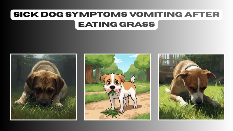 sick dog symptoms vomiting after eating grass